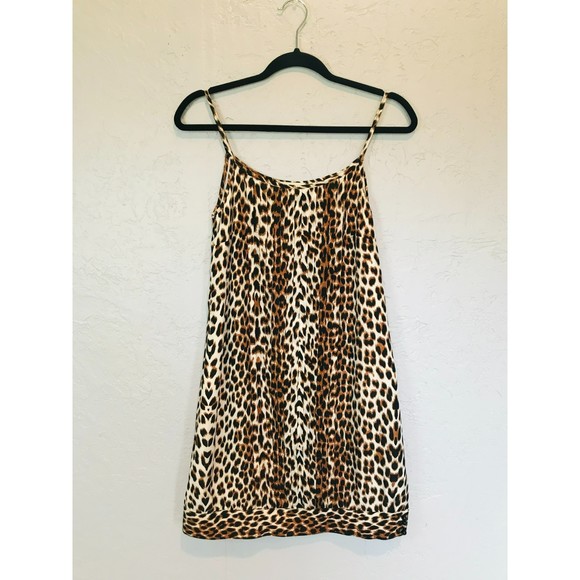 Julie Haus Women's Silk Animal Print Shift Mini Dress, Size S - Picture 1 of 5